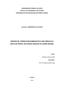 síntese de lipídeos em ruminantes e influência - evz - ppgca