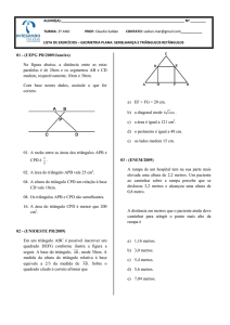 m2 - lista de exercícios - geometria plana