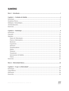 um PDF com o sumário completo do livro