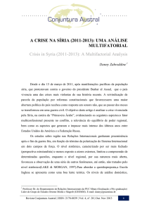 A CRISE NA SÍRIA (2011-2013): UMA ANÁLISE MULTIFATORIAL