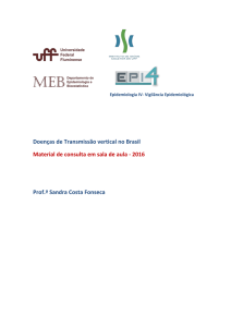 Doenças de Transmissão vertical no Brasil Material de consulta em