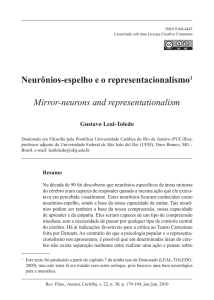 Neurônios-espelho e o representacionalismo1 Mirror