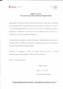 Edital N° 1/2014 Vírus de Gripe Aviária de Baixa Patogenicidade