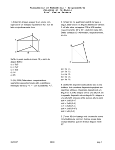 Fundamentos de Matemática – Trigonometria Relações no triângulo