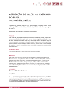 Agregação de Valor na Castanha-do-Brasil: o caso da