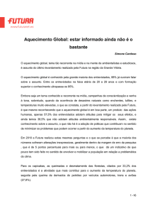 Aquecimento Global - FUTURA Pesquisa e Consultoria