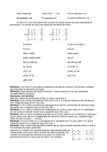 A,B,C (matrizes) a,b,k,λ%-T. n%0 D,F,G (matrizes n×n) determinante