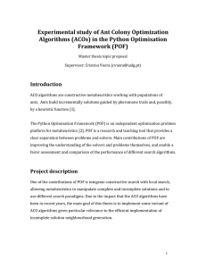 (ACOs) in the Python Optimisation Framework (POF)