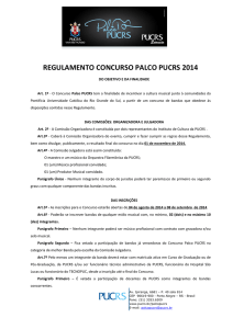 REGULAMENTO CONCURSO PALCO PUCRS 2014