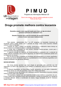 Droga promete melhora contra leucemia (HEMATOLOGIA
