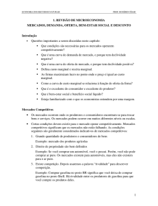 1 1. REVISÃO DE MICROECONOMIA MERCADOS