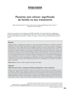 Paciente com câncer: significado da família no seu tratamento