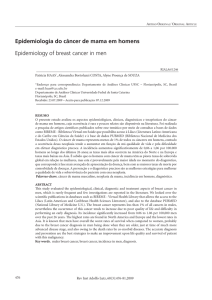 Epidemiologia do câncer de mama em homens Epidemiology of