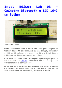 Intel Edison Lab 03 – Oxímetro Bluetooth e LCD