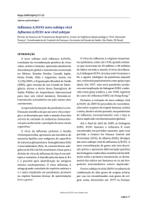 Influenza A/H1N1 novo subtipo viral Influenza A/H1N1