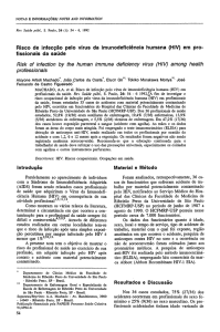 Risco de infecção pelo vírus da imunodeficiência humana