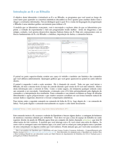 Introdução ao R e ao RStudio