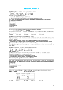 Exercicios – TERMOQUIMICA