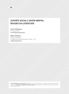 SUPORTE SOCIAL E SAúDE MENTAL - Repositório Institucional da