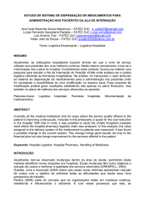 ESTUDO DE SISTEMA DE DISPENSAÇÃO DE MEDICAMENTOS