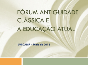 fórum antiguidade clássica e a educação atual