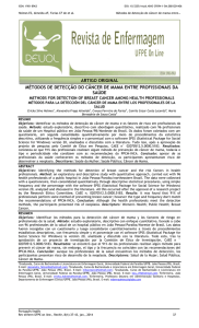 métodos de detecção do câncer de mama entre profissionais da