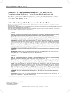 Prevalência de coinfecção tuberculose/HIV em pacientes do Centro