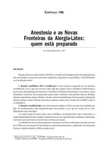 Anestesia e as Novas Fronteiras da Alergia