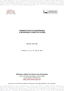 perspectivas da governança e segurança climática global