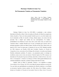 Henrique Cláudio de Lima Vaz: Do Pensamento