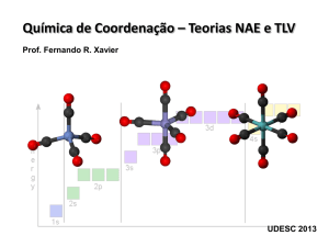 Química de Coordenação – Teorias NAE e TLV