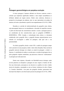 3. Paisagem geomorfológica em perpétua evolução