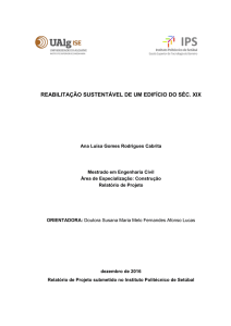 reabilitação sustentável de um edifício do séc. xix