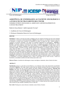assistência de enfermagem ao paciente oncológico e a