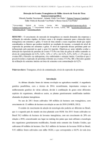 Detecção de Eventos Transgênicos de Milho Através do Teste de