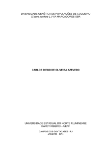 Diversidade genética de populações de coqueiro (Cocos