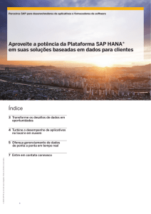 Aproveite a potência da Plataforma SAP HANA® em