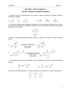 QFL 4320 LISTA 05 QFL 4320 – Química Orgânica II Lista 05