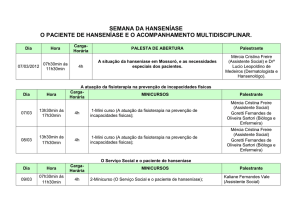 semana da hanseníase o paciente de hanseníase e o