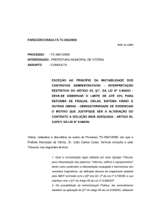 parecer tc nº 128/96. - Tribunal de Contas do Estado do Espírito Santo