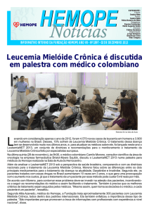 Leucemia Mielóide Crônica é discutida em palestra com médico
