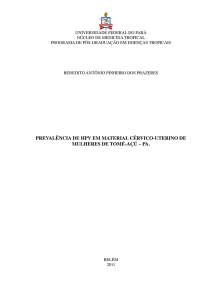 prevalência de hpv em material cérvico-uterino de - PPGDT