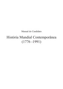 Manual do Candidato - História Mundial Contemporânea