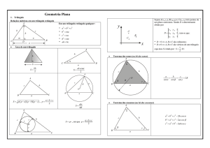 Fórmulas de Geometria