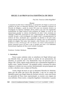 hegel e as provas da existência de deus