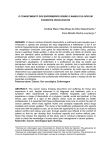 o conhecimento dos enfermeiros sobre o manejo da dor em