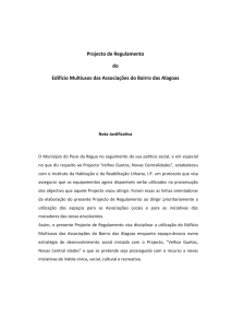 Projecto de regulamento Edifício Multiusos Alagoas