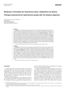 Mudanças vivenciadas por hipertensos após o diagnóstico