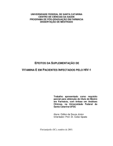 efeitos da suplementação de vitamina e em pacientes infectados