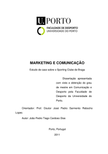 Marketing e Comunicao Estudo de Caso sobre o SC de Braga